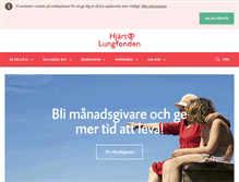 Tablet Screenshot of hjart-lungfonden.se